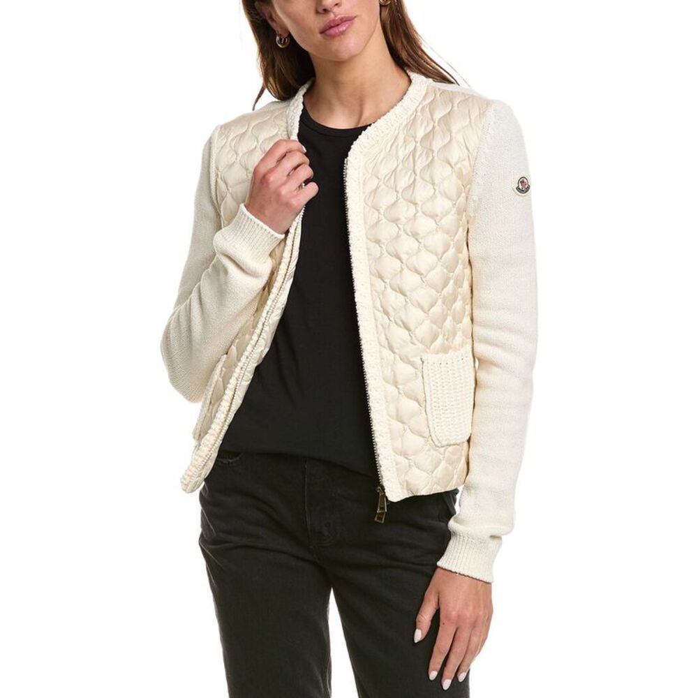 Moncler Womens  Cardigan, White